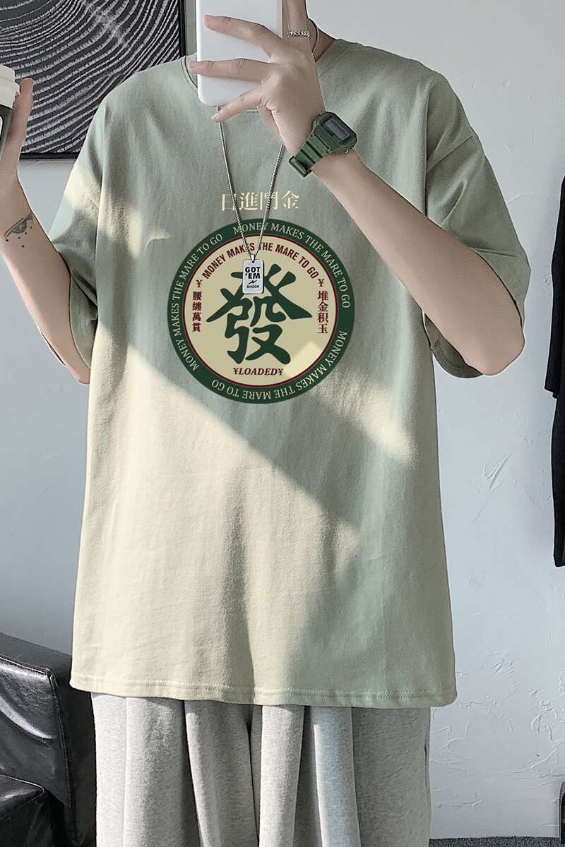 2021港风夏季宽松男女情侣短袖T恤XZ1102-1-T1703-P25,男装T恤,星座510A-1