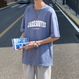 T3325落肩款宽松T恤克莱因蓝T男港风T恤仓库一件起正常配送中，男装T恤，星座510A-1