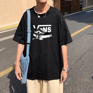 T3357P25仓库一件起正常配送中男港风T恤落肩款宽松T恤克莱因蓝T