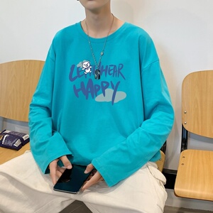C2713P30男士长袖t恤春季潮牌薄款宽松潮流秋装卫衣服秋衣打底衫图片