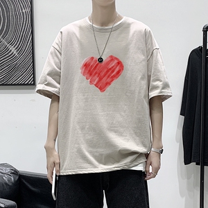 2021港风夏季宽松男女情侣短袖T恤XZ1102-1-T1685-P25