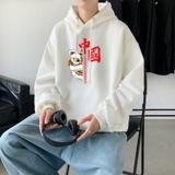 L2415P48秋装21中性纯色连帽卫衣套头宽松外套情侣装打底帽衫，男装卫衣，星座510A-1