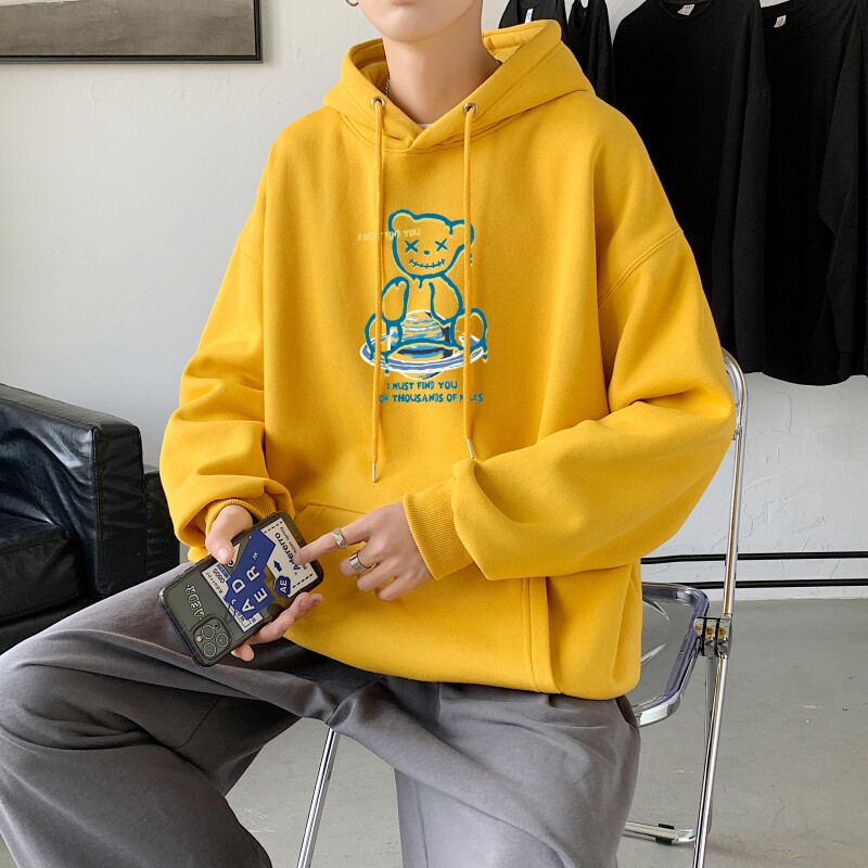 L2477P48新款连帽卫衣港风休闲外套男宽松ins潮春秋季套头衫,男装卫衣,星座510A-1