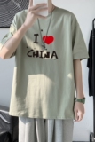 T2205P25港风室内男士潮牌潮流夏季薄款大码宽松圆领五分半袖体恤，男装T恤，星座510A-1