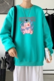 Y2544P38秋冬圆领潮牌印花上衣打底衫直筒长袖卫衣港风，男装卫衣，星座510A-1