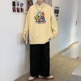 MD2704P55印花毛衣男秋季潮牌ins宽松慵懒高领针织衫潮流圆领线衣，男装针织衫/毛衣，星座510A-1