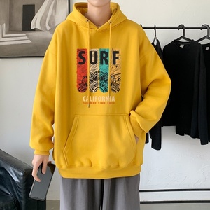 L2878P48韩版ins男士学生宽松运动连帽卫衣秋冬加绒情侣外套图片