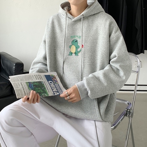 L2887P65秋冬新款卫衣男装宽松港风加绒加厚连帽衣服宽松卫衣图片