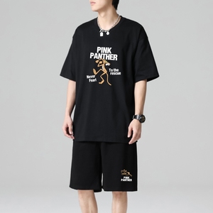 TZ3511休闲运动套装轻奢时尚感男士短袖t恤男夏季薄款潮牌短裤图片