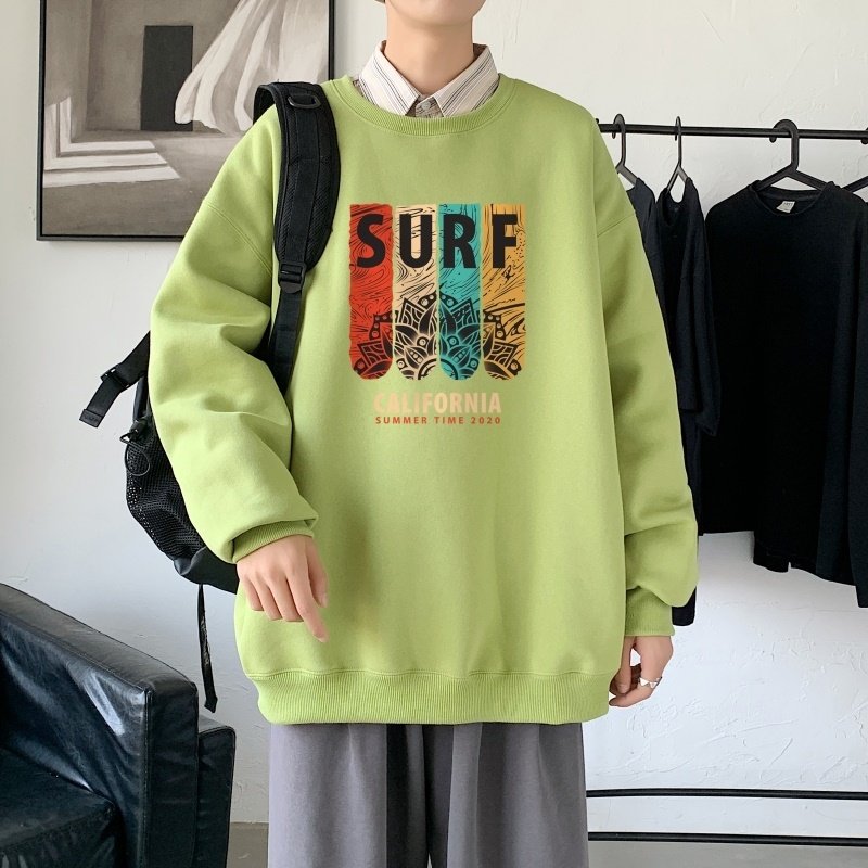 Y2879P38！21年秋冬新款港风日系大码印花长袖圆领卫衣男,男装卫衣,星座510A-1