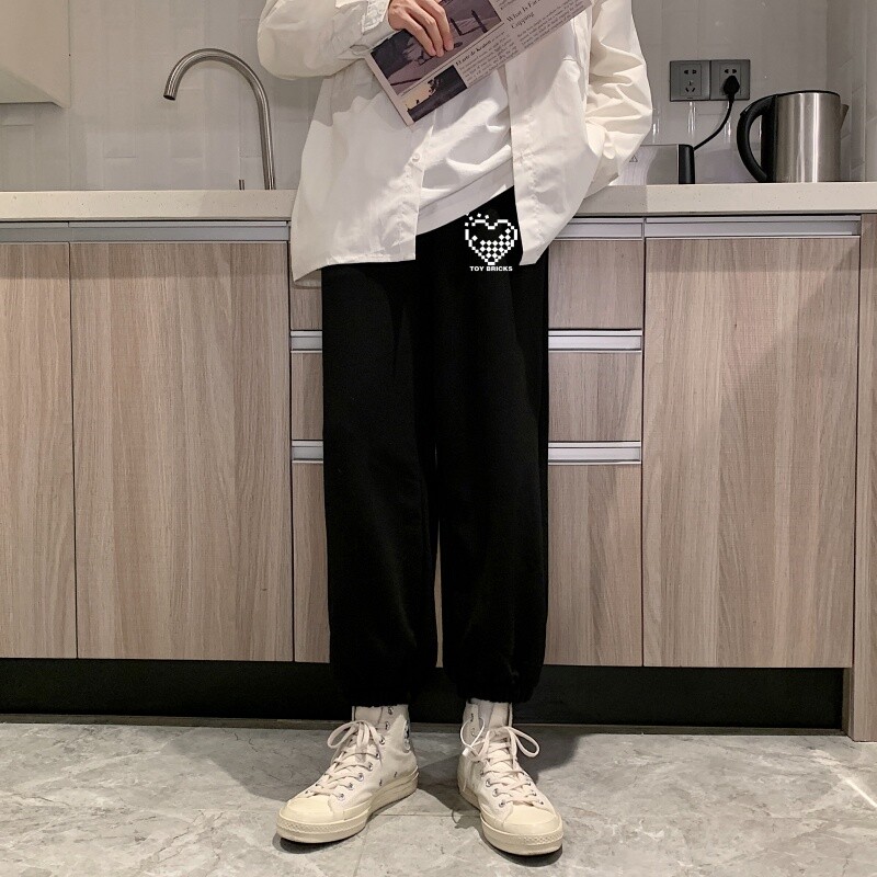 KD3457运动卫裤长裤卫裤高弹健康布休闲裤小脚男士宽松卫裤图片