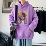 LD5671P38潮牌潮流运动休闲宽松学生美式复古印花卫衣男连帽高街，男装卫衣，星座510A-1