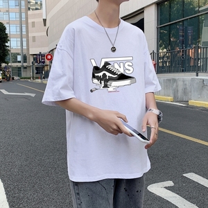 T3357P25克莱因蓝T 仓库一件起正常配送中男港风T恤落肩款宽松T恤图片