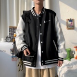 BQ3225P75男潮胸前小标印花棒球服外套男港风潮牌休闲宽松夹克，男装夹克，星座510A-1