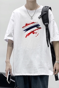 2021港风夏季宽松男女情侣短袖T恤 XZ1102-1-T1686-P25图片