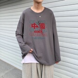 C2708P30长袖t恤男士2022夏新款纯棉美式涂鸦春秋打底衫潮牌港风，男装T恤，星座510A-1
