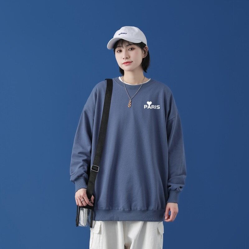 Y2822P38中性模特春秋季运动套头潮牌ins潮流休闲上衣圆领卫衣,男装卫衣,星座510A-1