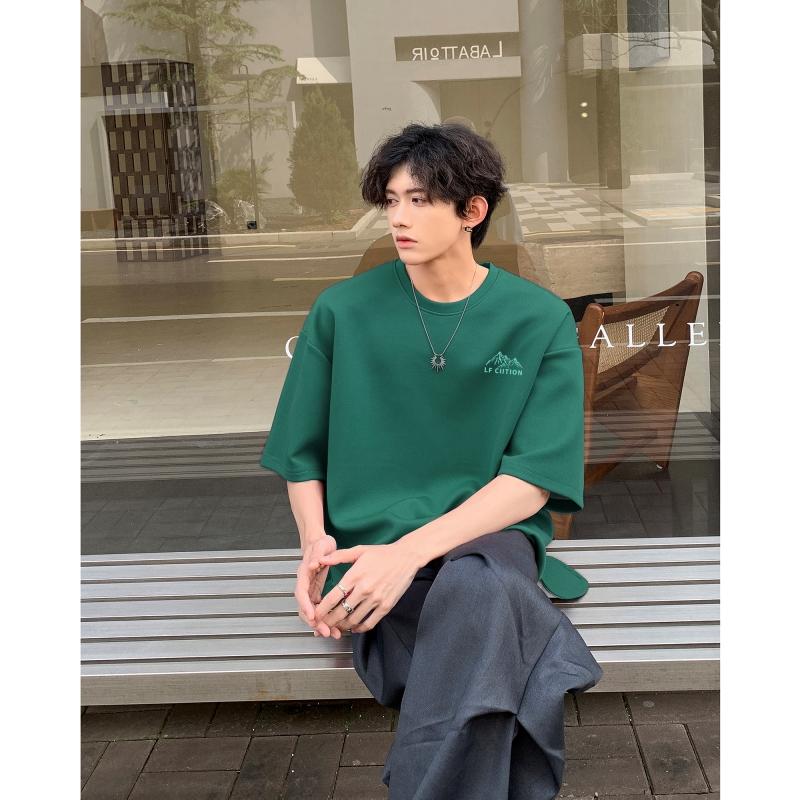 TB8412P25重磅美式休闲菠萝格短袖T恤男女夏季痞帅oversize半袖,男装T恤,星座510A-1