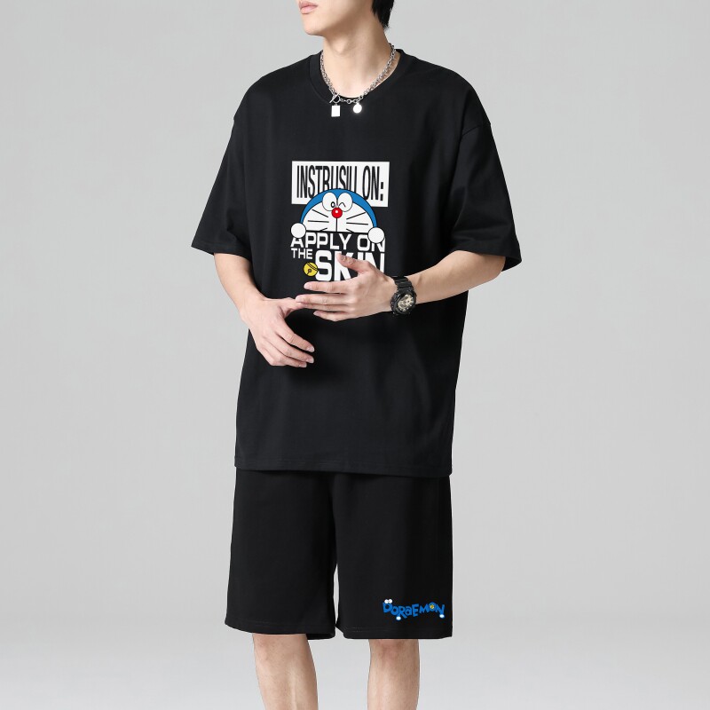 TZ3507休闲运动套装轻奢时尚感男士短袖t恤男夏季薄款潮牌短裤,男装休闲套装,星座510A-1