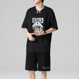 TZ3507休闲运动套装轻奢时尚感男士短袖t恤男夏季薄款潮牌短裤，男装休闲套装，星座510A-1