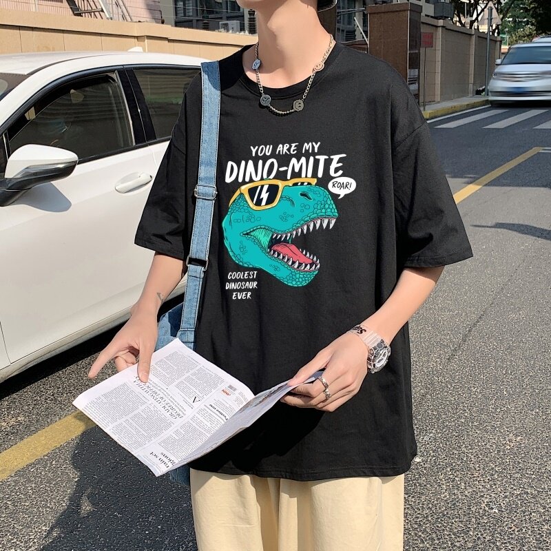 T3356落肩款宽松T恤克莱因蓝T仓库一件起正常配送中男港风T恤,男装T恤,星座510A-1
