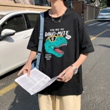 T3356P25落肩款宽松T恤克莱因蓝T仓库一件起正常配送中男港风T恤，男装T恤，星座510A-1