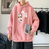 L2415P48秋外套学生男女卫衣2022秋新款港风ins连帽套头印花卫衣，男装卫衣，星座510A-1