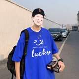 T3327P25恤落肩款宽松T恤克莱因蓝T仓库一件起正常配送中男港风T，男装T恤，星座510A-1