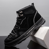 1110P52秋冬季潮流男高帮英伦风休闲百搭男靴子马丁靴男士工装鞋，男鞋马丁靴，星座614-1