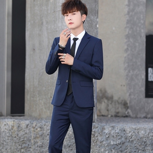 T2Z8632P125西服套装男两件套韩版修身商务职业正装西装新郎结婚图片
