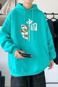 L2415P48延续 潮流元素潮趣文字字母印花常规款连帽卫衣男图片