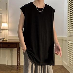 TW6638P18重磅美式白色背心男士夏季学生篮球运动坎肩潮牌无袖T恤图片