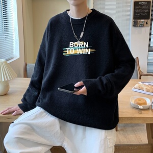 MD2700P55男秋季韩版潮流ins港风针织衣服秋冬潮牌宽松慵懒风外套图片