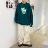 MD2825P55印花毛衣男秋季潮牌ins宽松慵懒高领针织衫潮流圆领线衣，男装针织衫/毛衣，星座510A-1