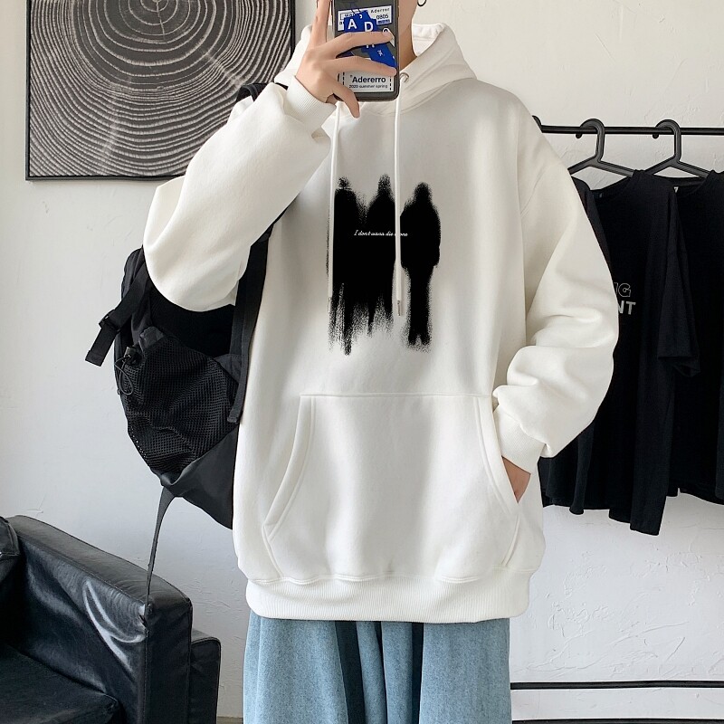 LD5676P38连帽卫衣oversize高街情侣重磅帽衫青少男潮牌嘻哈美式图片