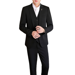 T3Z8631P170春秋西装男套装修身帅气英伦风婚礼新郎结婚小西服男图片