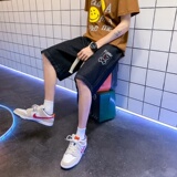 DN3807港风潮牌大口袋工装短裤男牛仔短裤男宽松休闲韩版日系，男装牛仔裤，星座510A-1