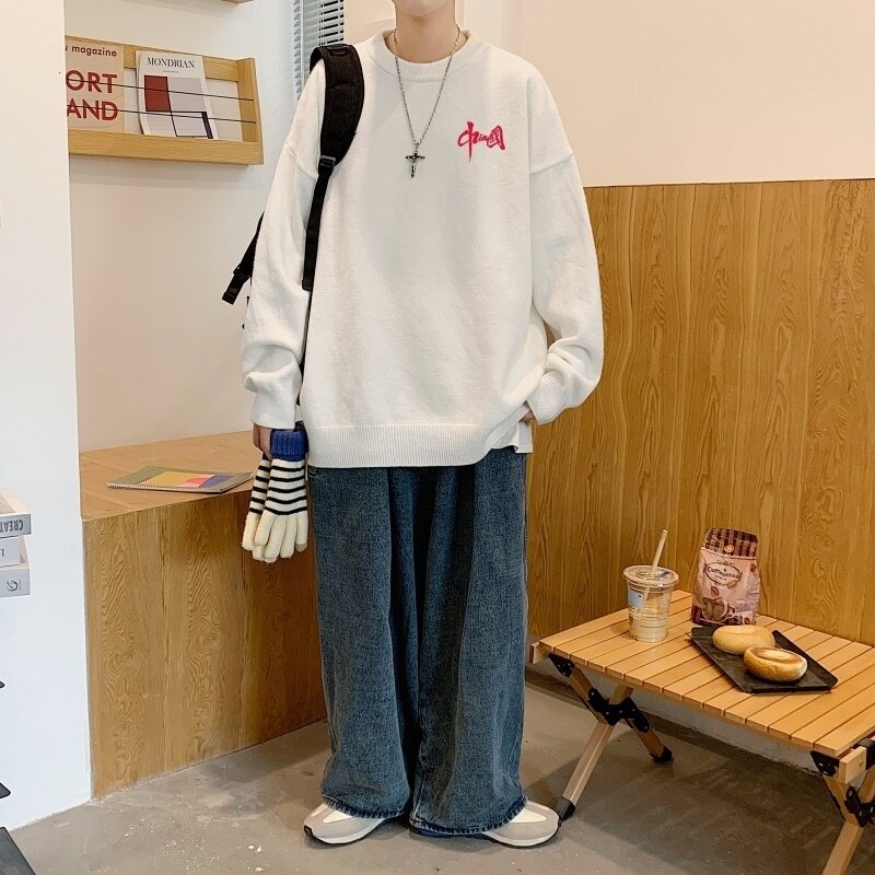 MD2819P55男2022秋季新款男士时尚圆领毛衣潮流百搭套头针织衫,男装针织衫/毛衣,星座510A-1