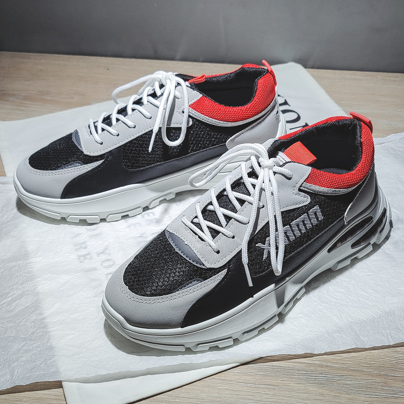 X3919P38夏季透气网面运动鞋男鞋子新款男士休闲鞋潮流厚底老爹鞋，男鞋休闲鞋，星座614-1