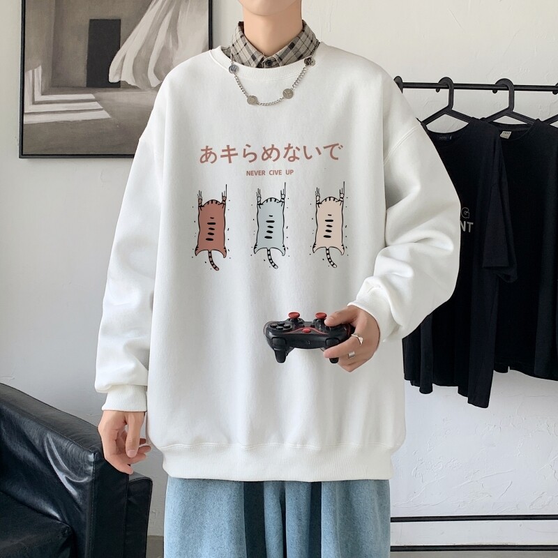 Y2839P38主推2022秋季ins潮男潮趣印花卫衣时尚圆领宽松上衣,男装卫衣,星座510A-1