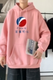 L2463P48韩版ins男士学生宽松运动连帽卫衣秋冬加绒情侣外套，男装卫衣，星座510A-1