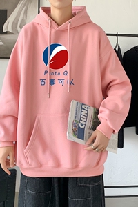 L2463P48韩版ins男士学生宽松运动连帽卫衣秋冬加绒情侣外套图片