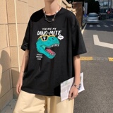 T3356P25男港风T恤克莱因蓝T仓库一件起正常配送中落肩款宽松T恤，男装T恤，星座510A-1