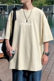 T3468P25男港风T恤落肩款宽松T恤克莱因蓝T圆领印花T恤正常配送中，男装T恤，星座510A-1