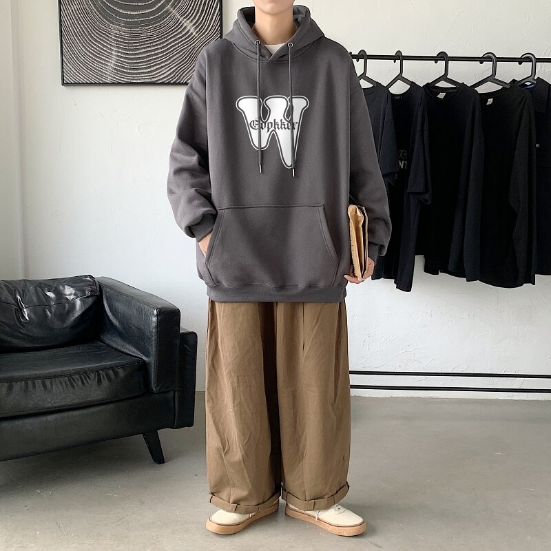 LD5673P38ins宽松男装秋装上衣服男生连帽外套卫衣男士新款潮牌,男装卫衣,星座510A-1