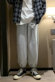 KD3457长裤2022春夏新款港风长麦穗裤绳裤拼接休闲裤小脚卫裤，男装休闲裤，星座510A-1