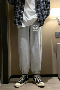 KD3457长裤 2022春夏新款港风长麦穗裤绳裤拼接休闲裤小脚卫裤图片
