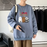 Y2833P38港风21秋季新款动漫圆领卫衣男潮流宽松青少年休闲外套，男装卫衣，星座510A-1