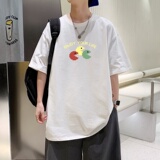 T3586P25五分袖已爆港风潮牌大码夏季新款宽松t恤男短袖印花，男装T恤，星座510A-1