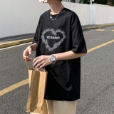 T3326P25落肩款宽松T恤克莱因蓝T仓库一件起正常配送中男港风T恤，男装T恤，星座510A-1